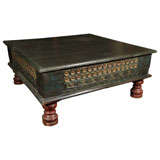 Green Painted Low Square Coffee Table